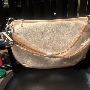 Maxx New York Cream and Tan Women's Bag